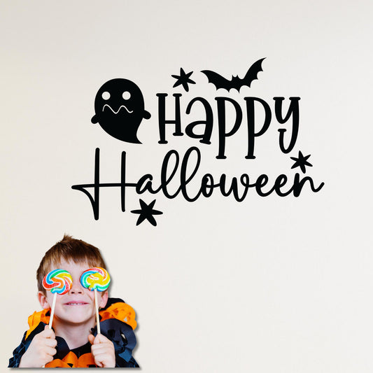 Happy Halloween Ghost Wall Decal