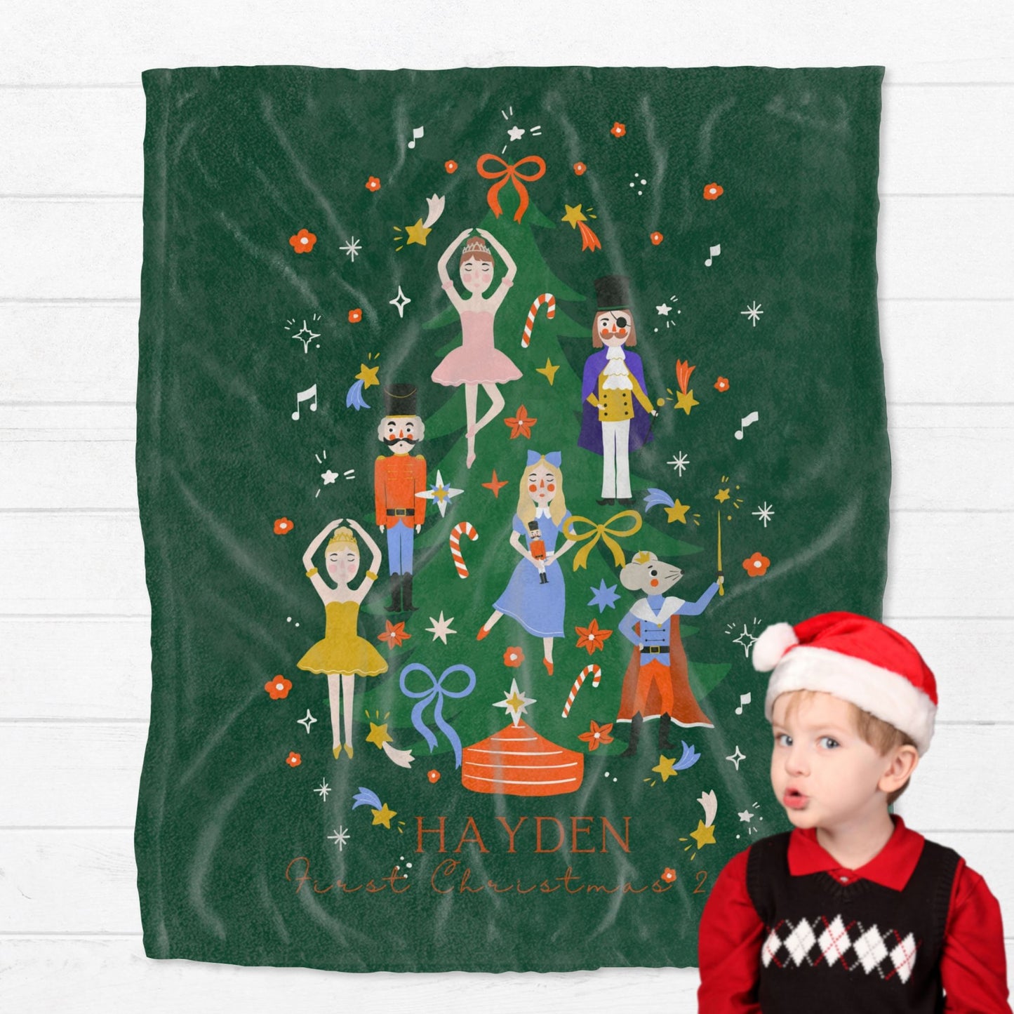 Personalised Christmas Story Kids Blanket