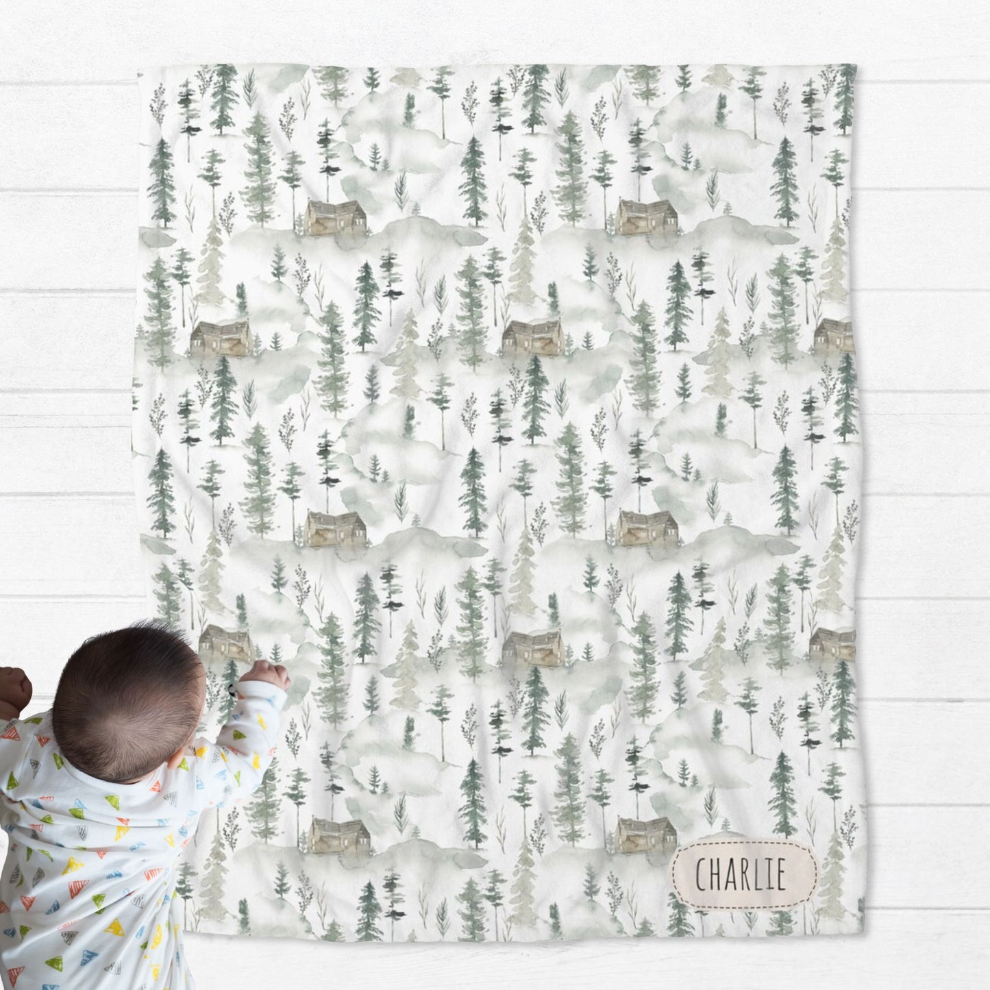 Personalised Forest Baby Blanket