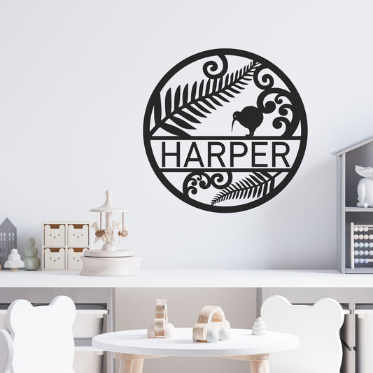 Kiwiana Name Sign Wall Decal
