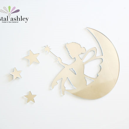 moon fairy mirror wall art A3 size - Snug as a Bug