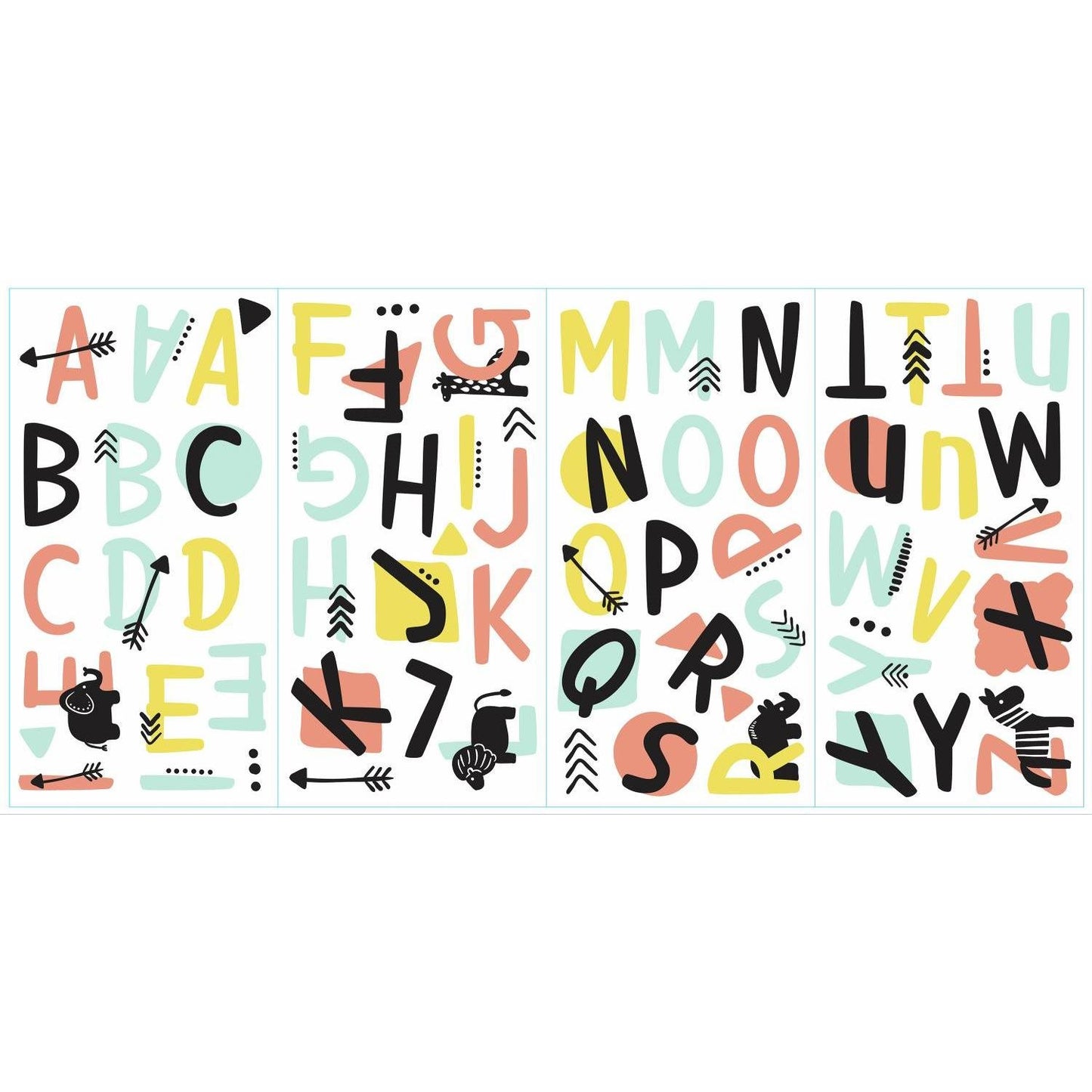 RoomMates Little Explorer Tribal Alphabet Wall Decals