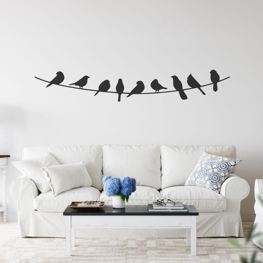 birds on wire wall decal