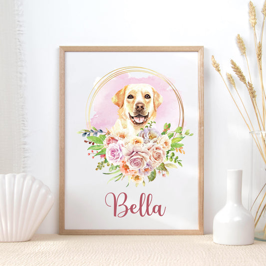 custom name labrador wall art