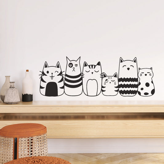cute cats wall decal