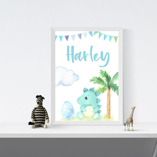 baby dinosaur name print