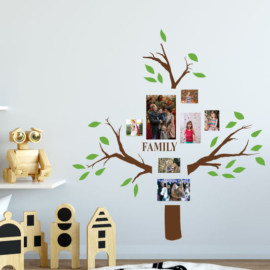 family tree wall decal green leaves