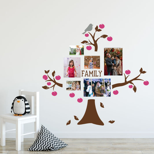 family tree wall decal pink fruits