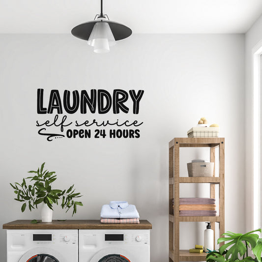 self service laundry wall decal