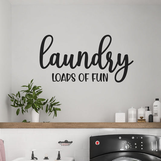loads of fun laundry wall decal
