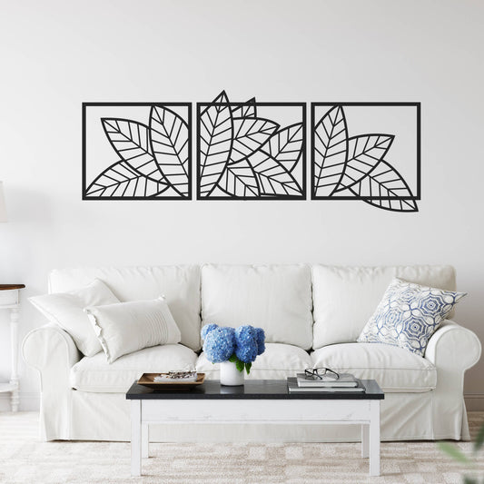 leaves panel set wall decal