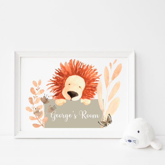 lion nursery print