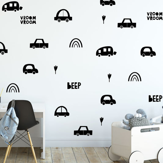 little cars wall decals