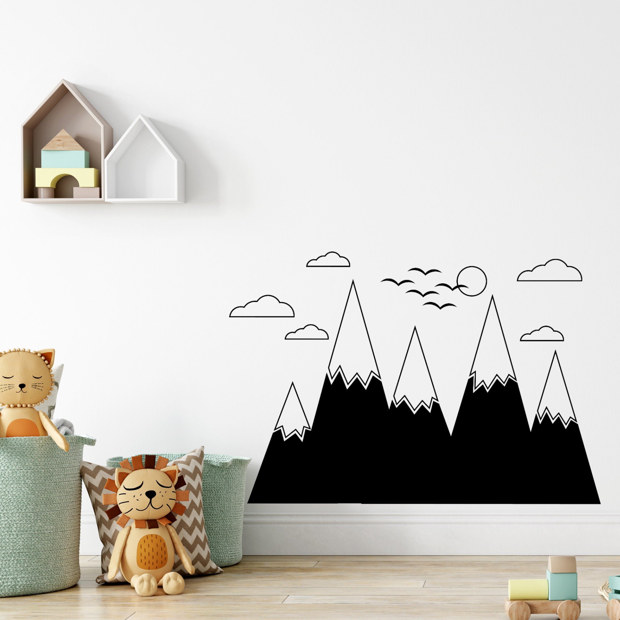 mountain nursery wall decal Snug as a Bug