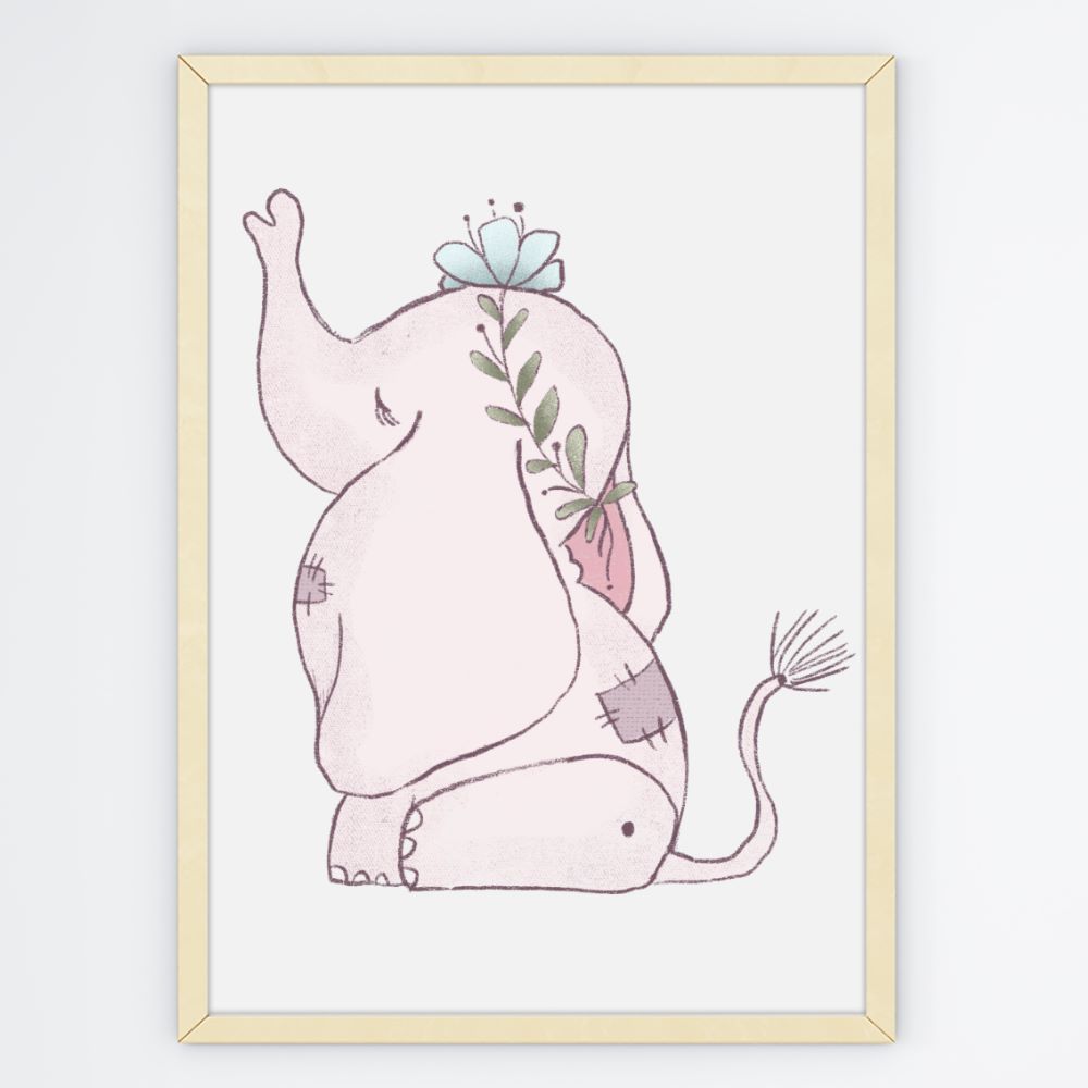 pink baby flower print