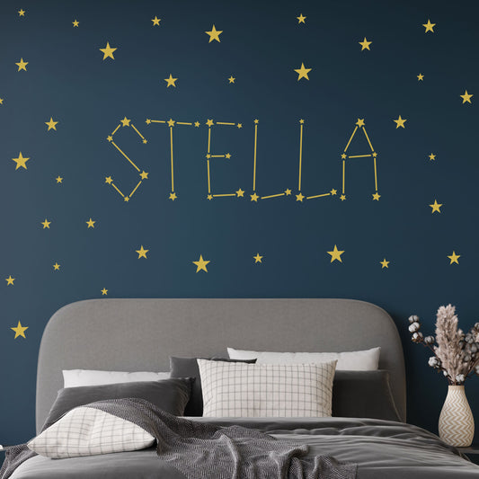 personalized constellations stars name decals