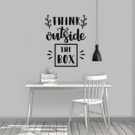 think outside the box wall decal