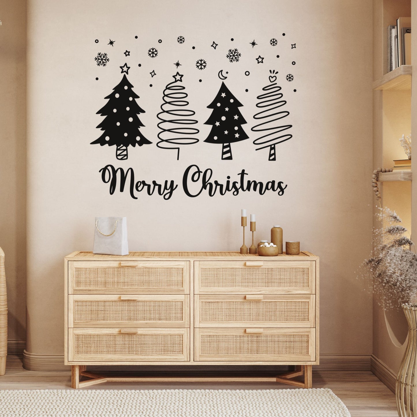 Minimalist Christmas Trees Wall Decal