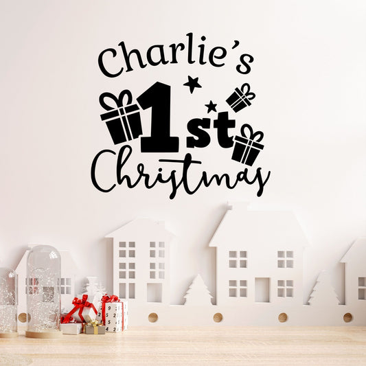 Personalised Baby's 1st Christmas Wall Decal | Lots of Gifts