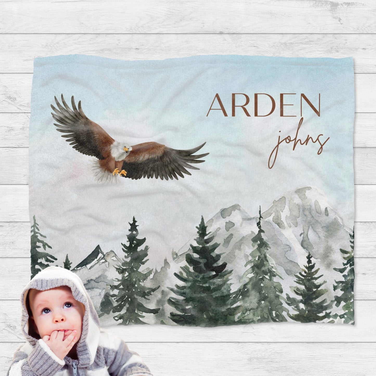 Personalised Eagle Mountain Blanket