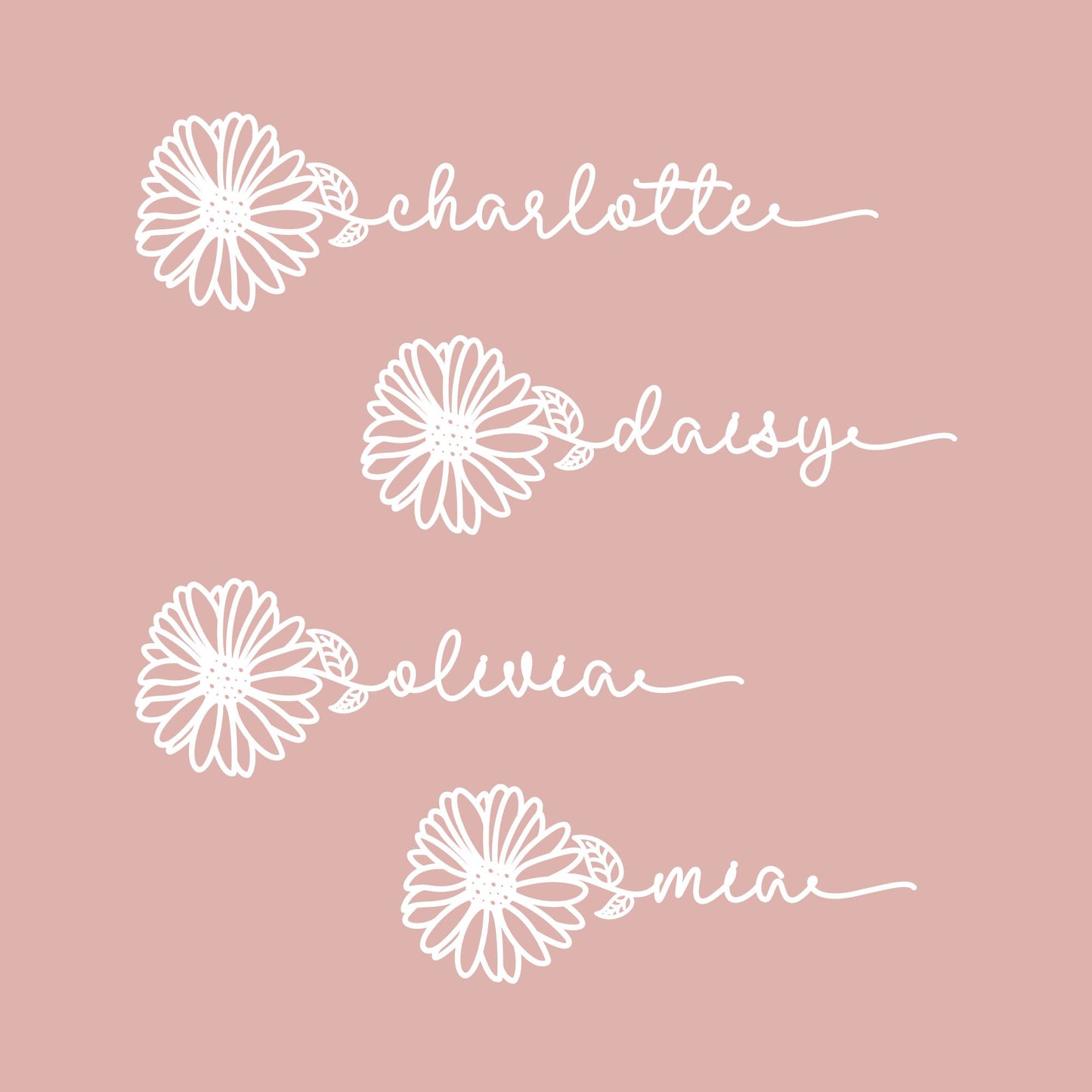 personalised April Birth Flower Baby Blanket | Pink Daisy