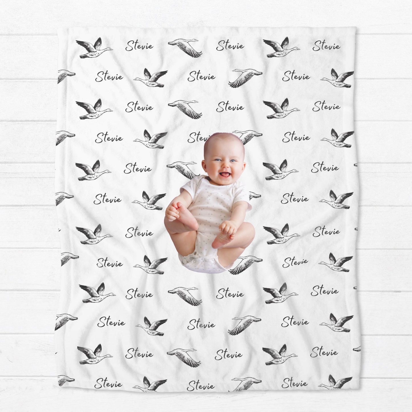 Personalised Duck Baby Blanket