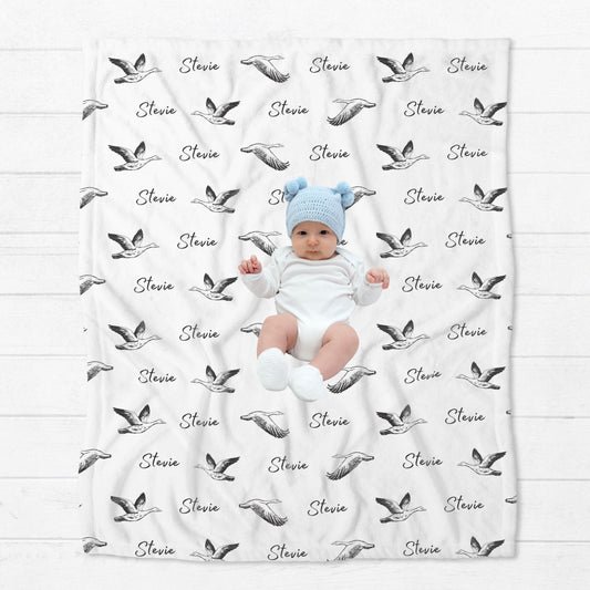 Personalised Duck Baby Blanket