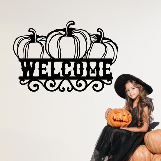 Halloween Welcome Pumpkins Wall Decal