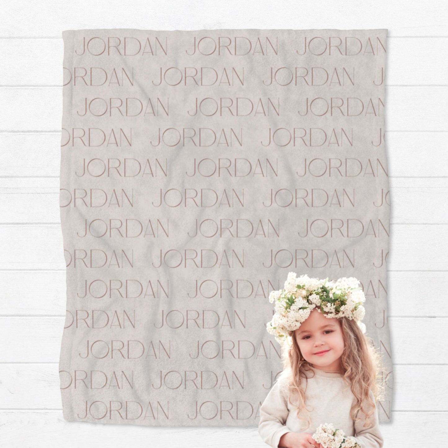 Personalised Boho Baby Blanket with Name