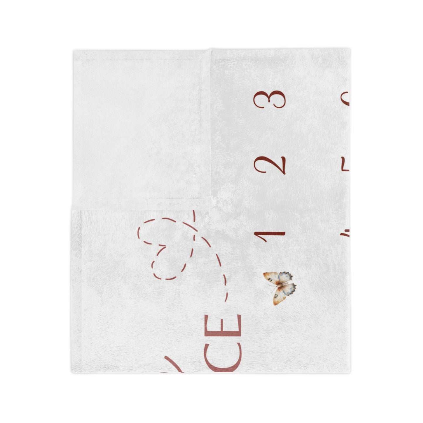 Personalised Wildflower Butterfly Baby Milestone Blanket