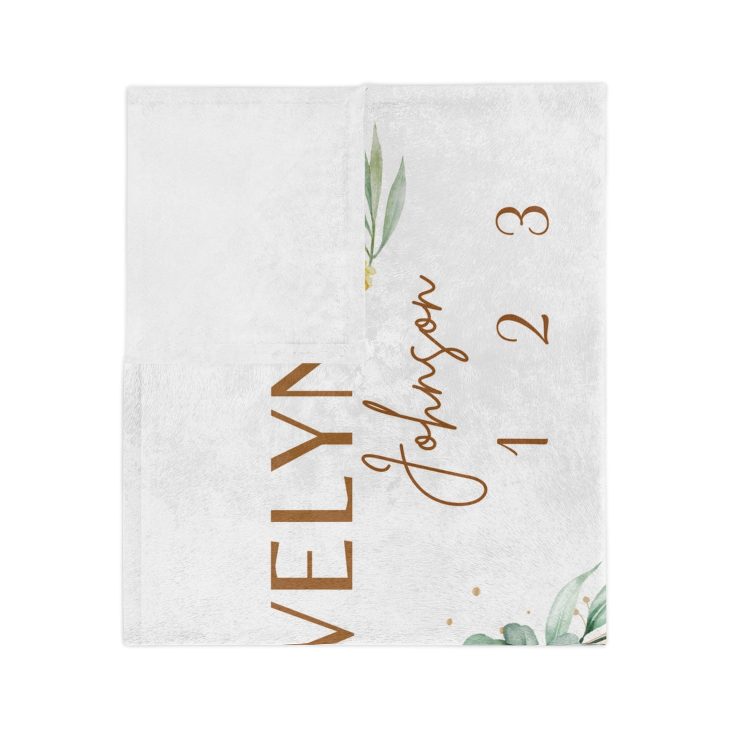 Personalised Sunflower Baby Millstone Blanket