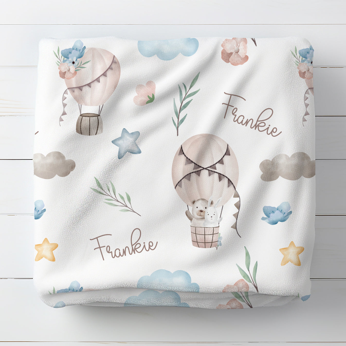 Blue Air Baloon Jersey Blanket