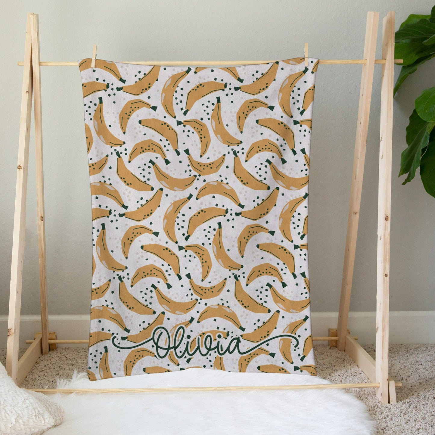 Personalised Banana Baby Blanket