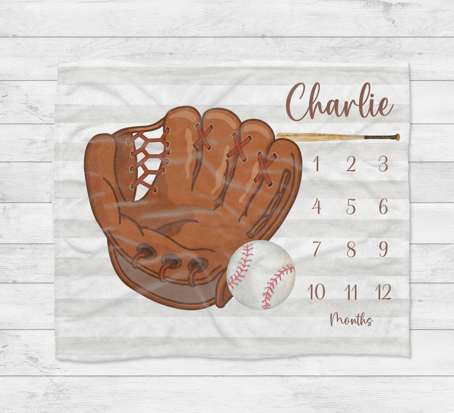 Personalised Softball Baby Blanket