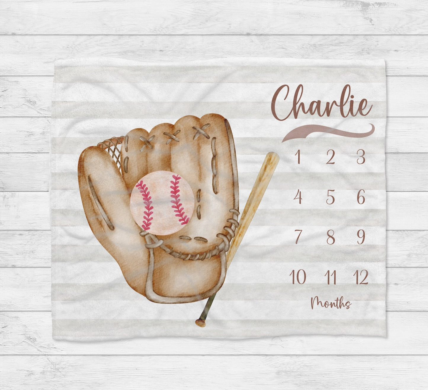 Personalised Softball Baby Blanket