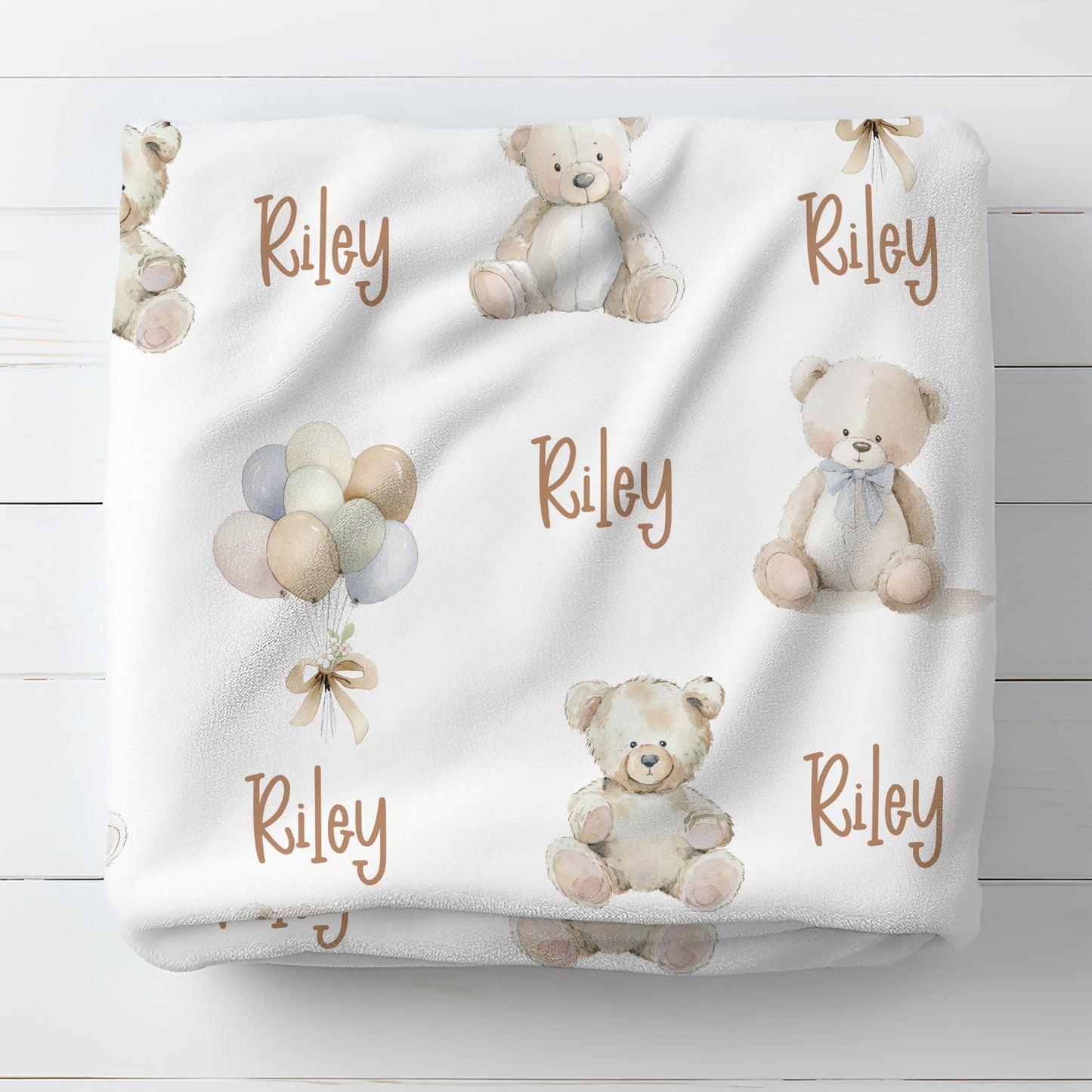 Personalised Baby Bear Blanket