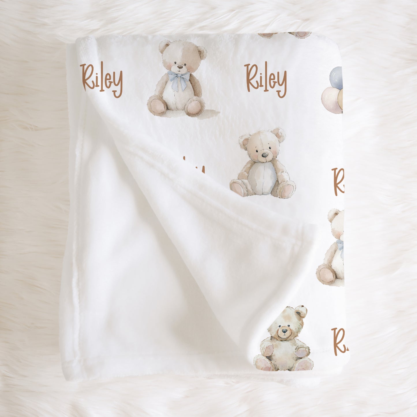 Personalised Baby Bear Blanket