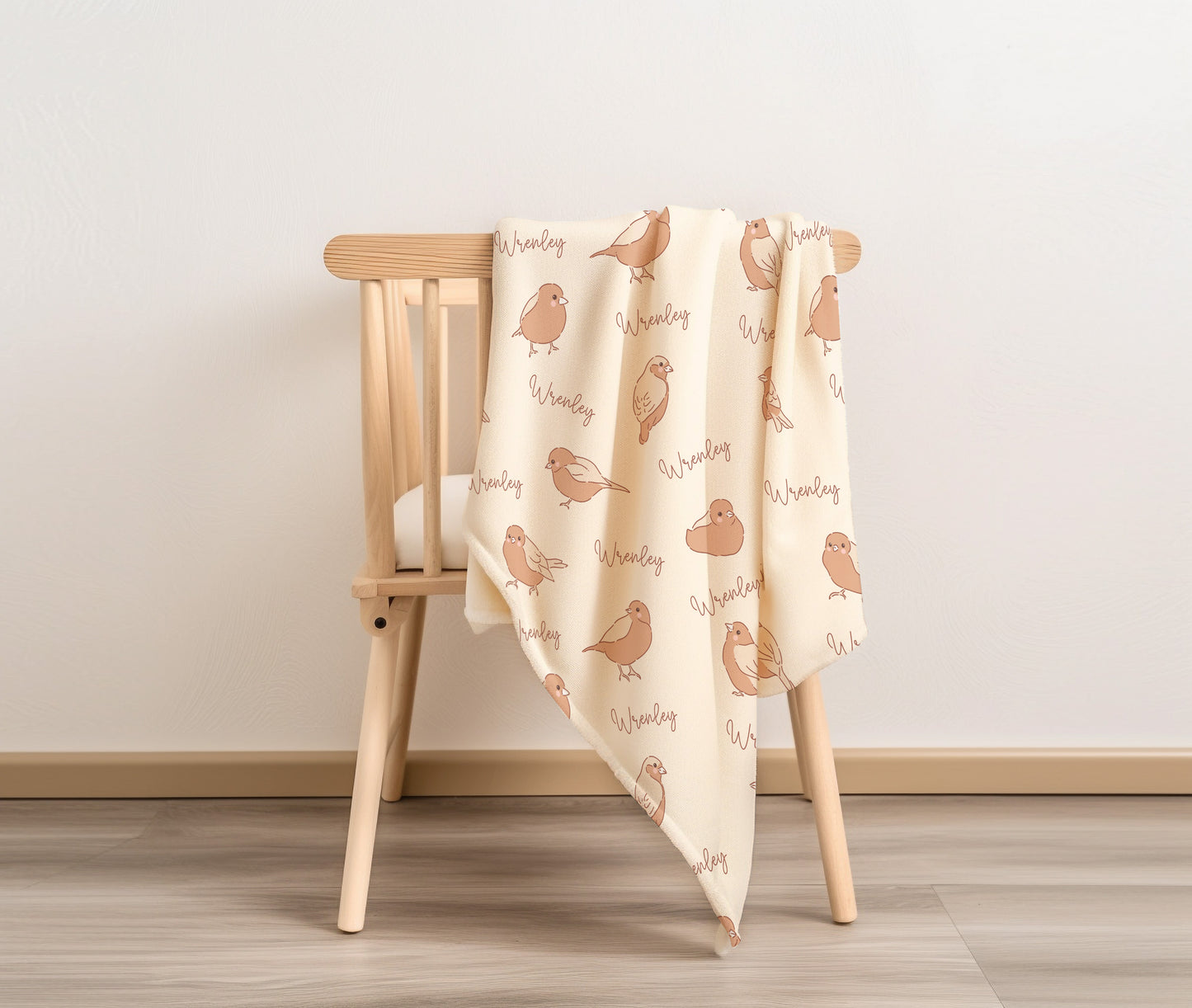 Personalised Birds Baby Blanket