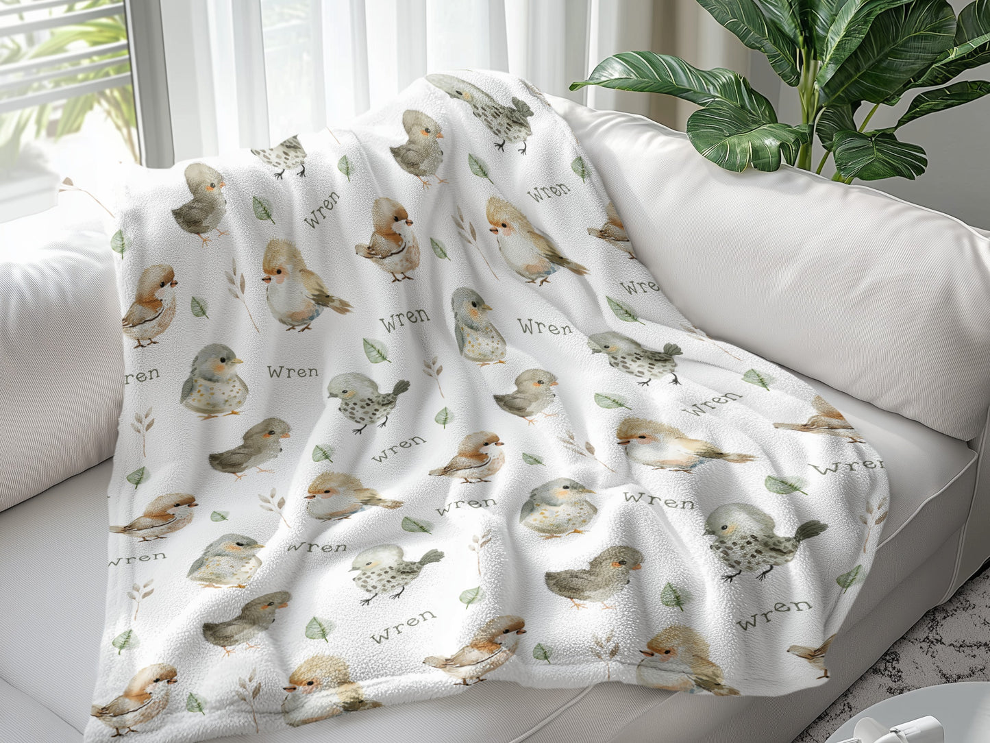 Personalised Baby Birds Blanket