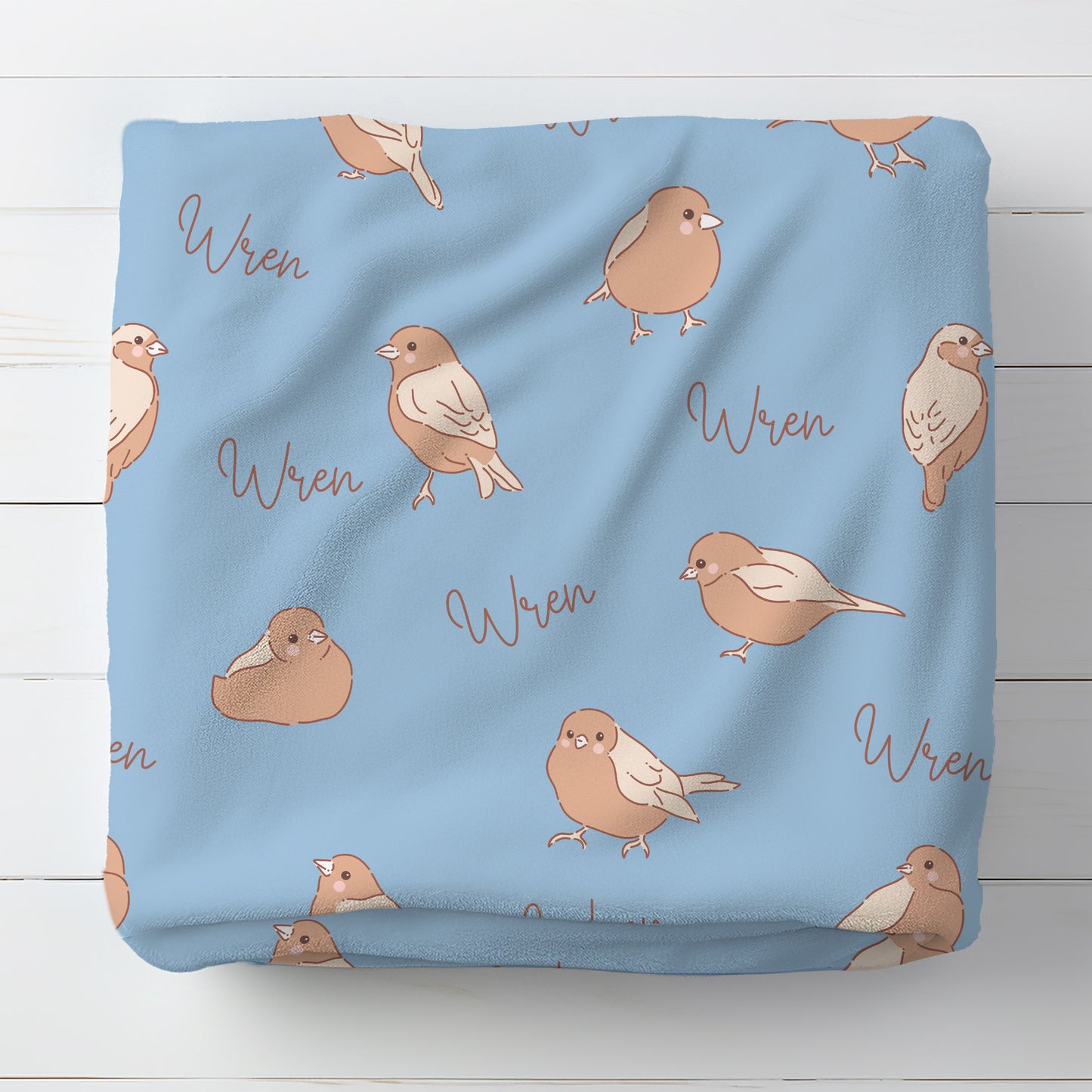 Personalised Blue Birds Blanket