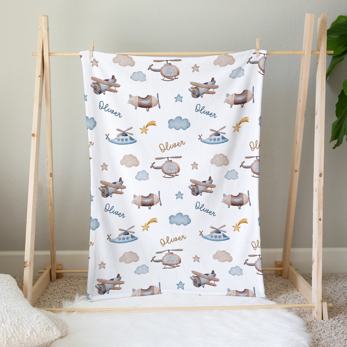 Personalised Airplane Blanket