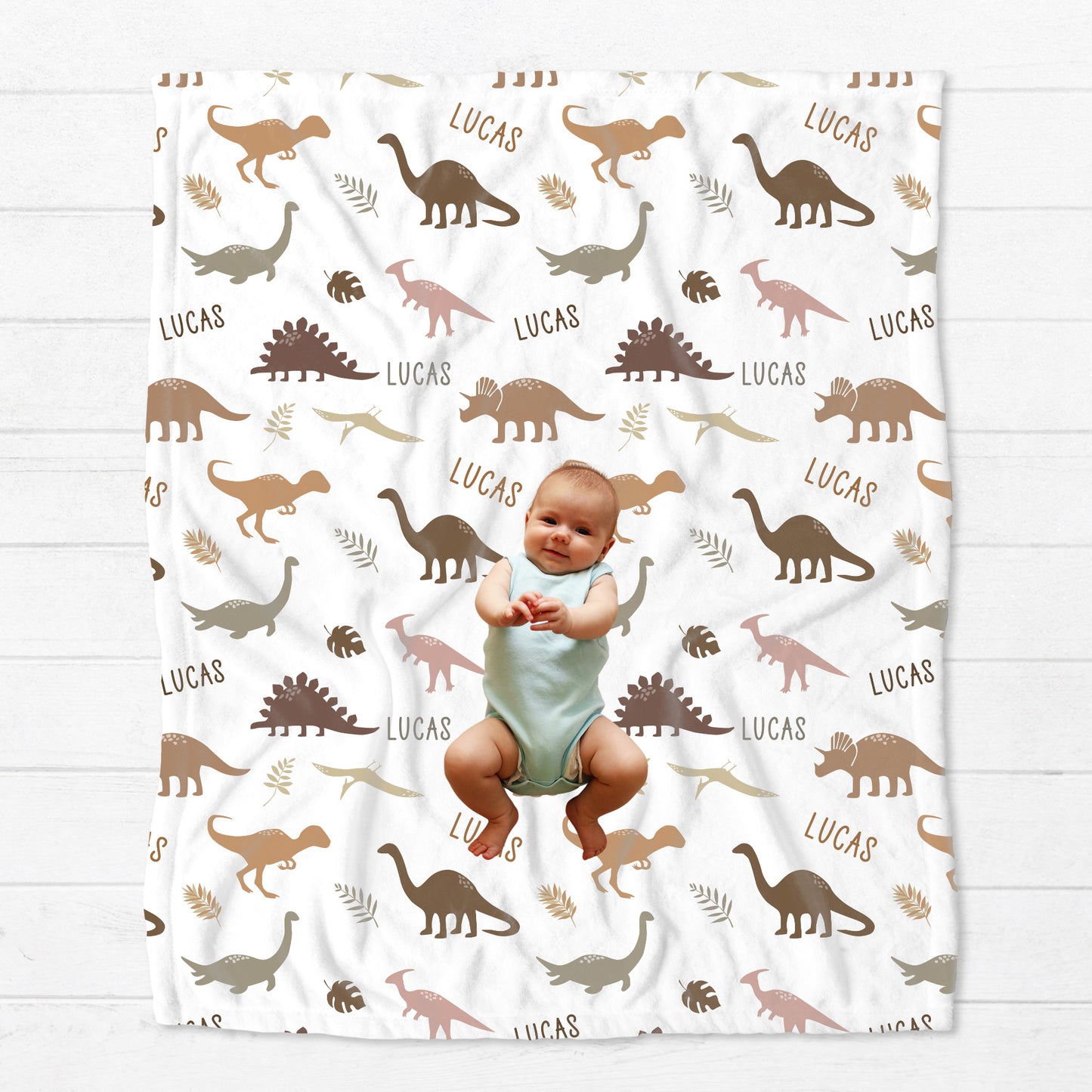 Personalised Dinosaur Blanket