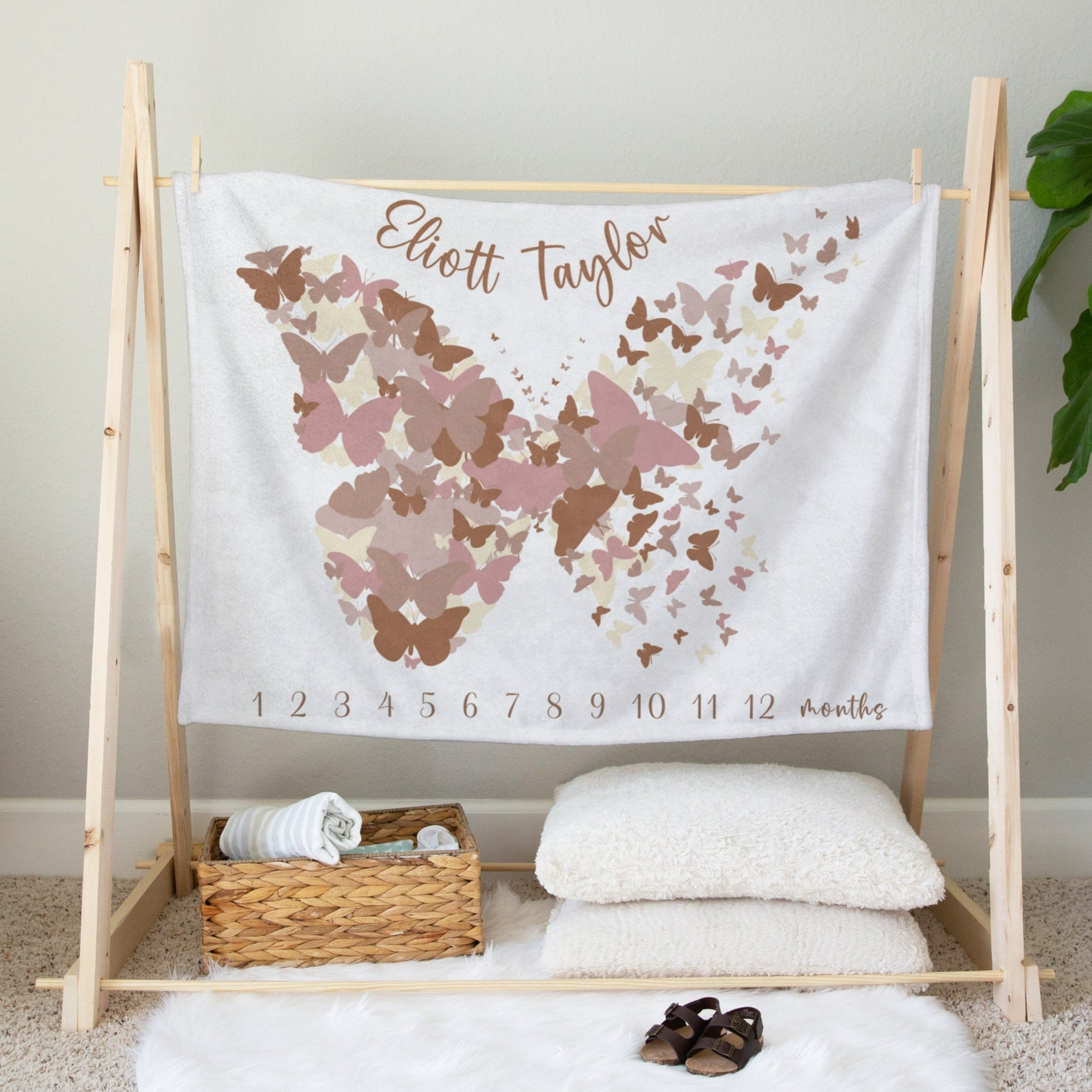 Butterfly milestone blanket hotsell