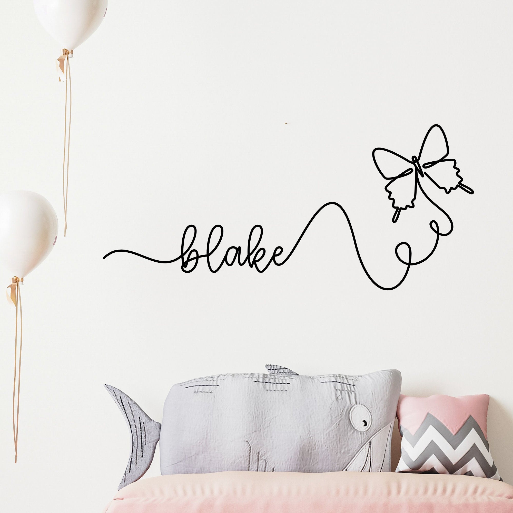 butterfly custom name wall decal – Snug as a Bug
