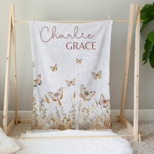 Personalised Butterfly Blanket