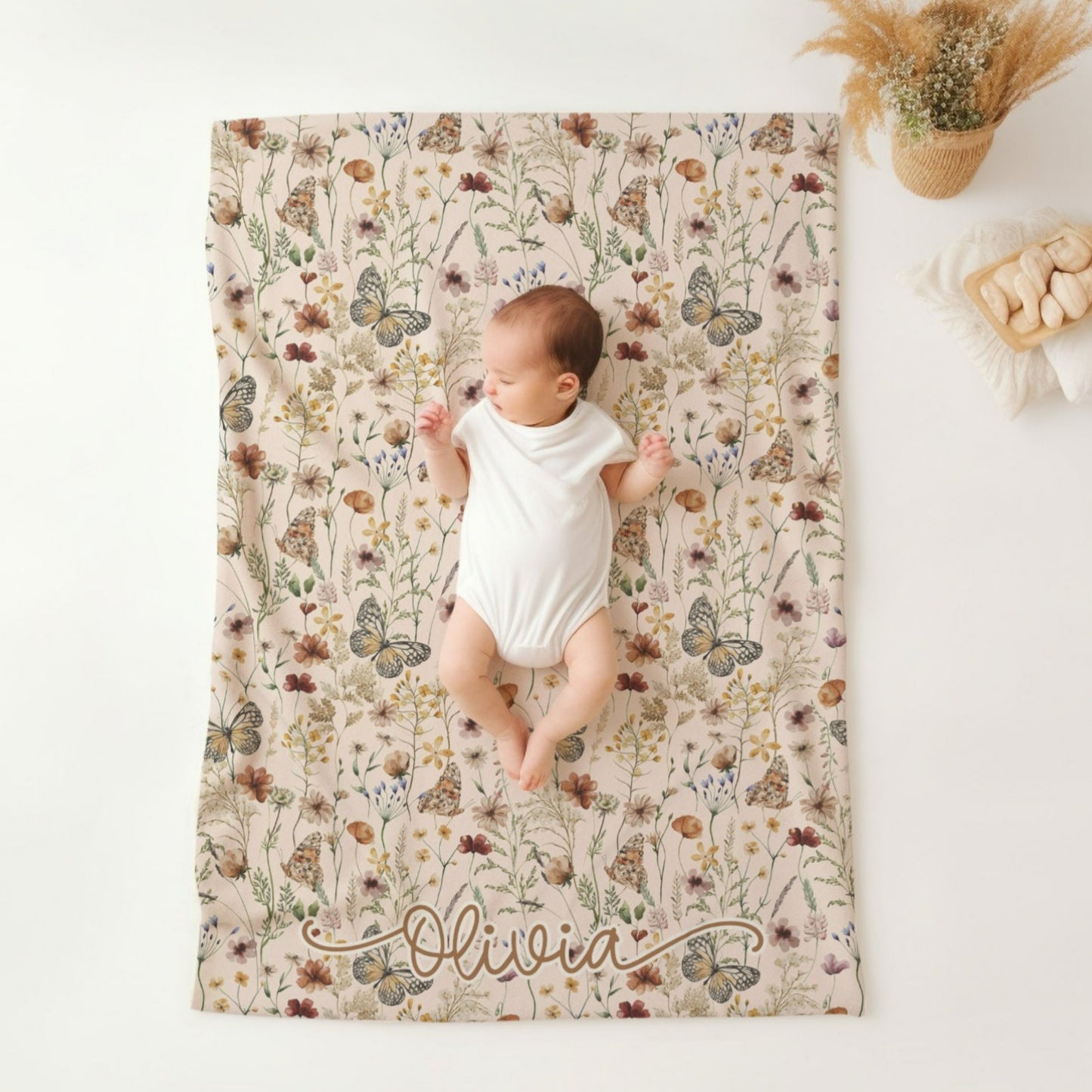 Personalised Butterfly Wildflower Blanket