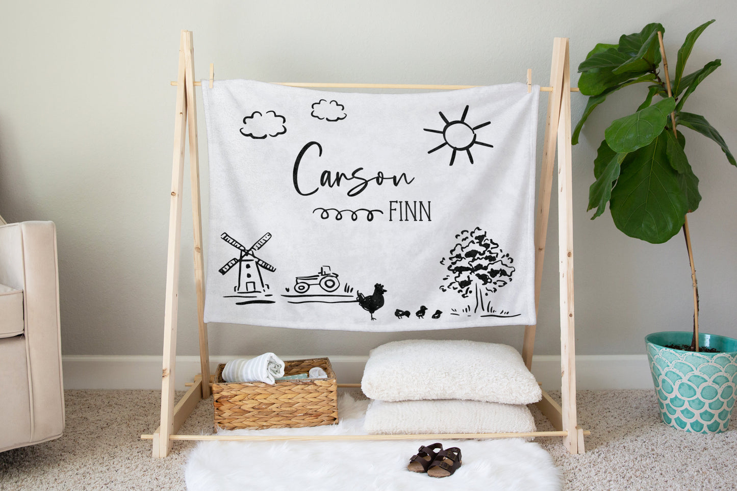 Personalised Farm Blanket