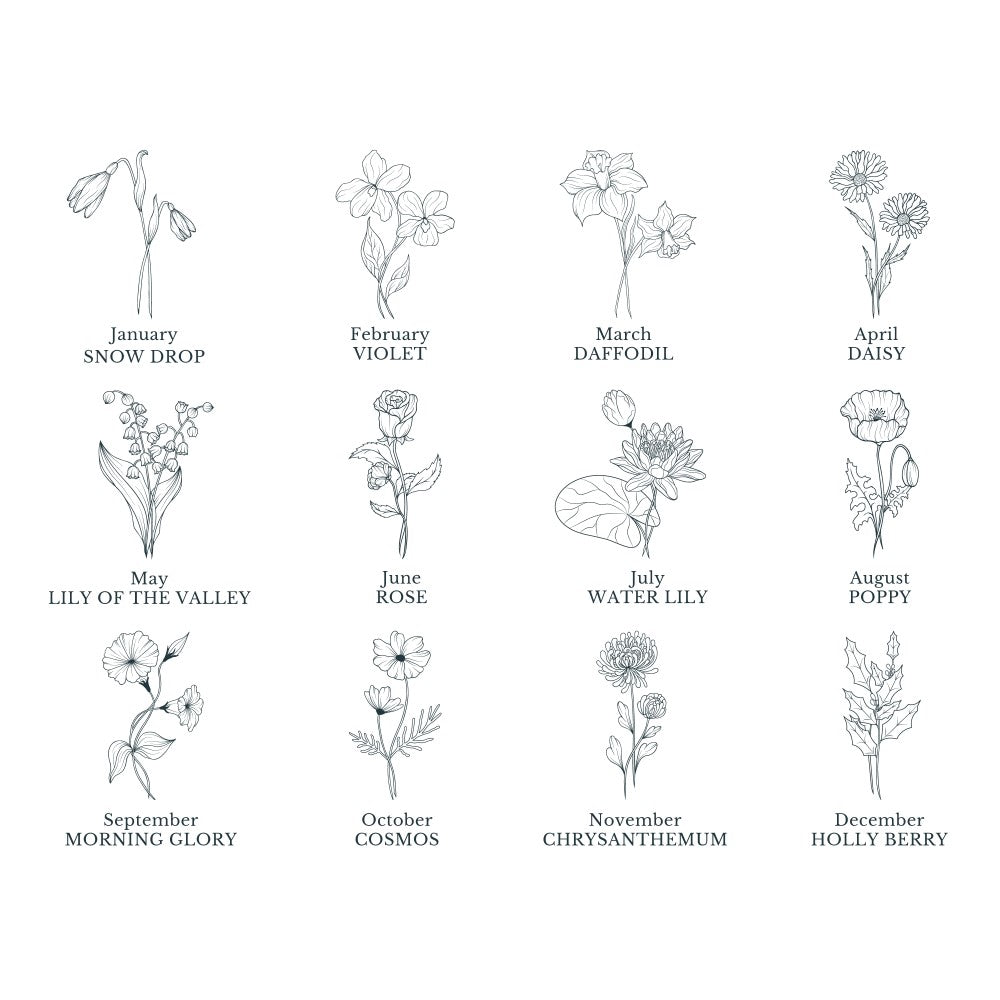 Custom Birth Flower Family Printable | Digital Download