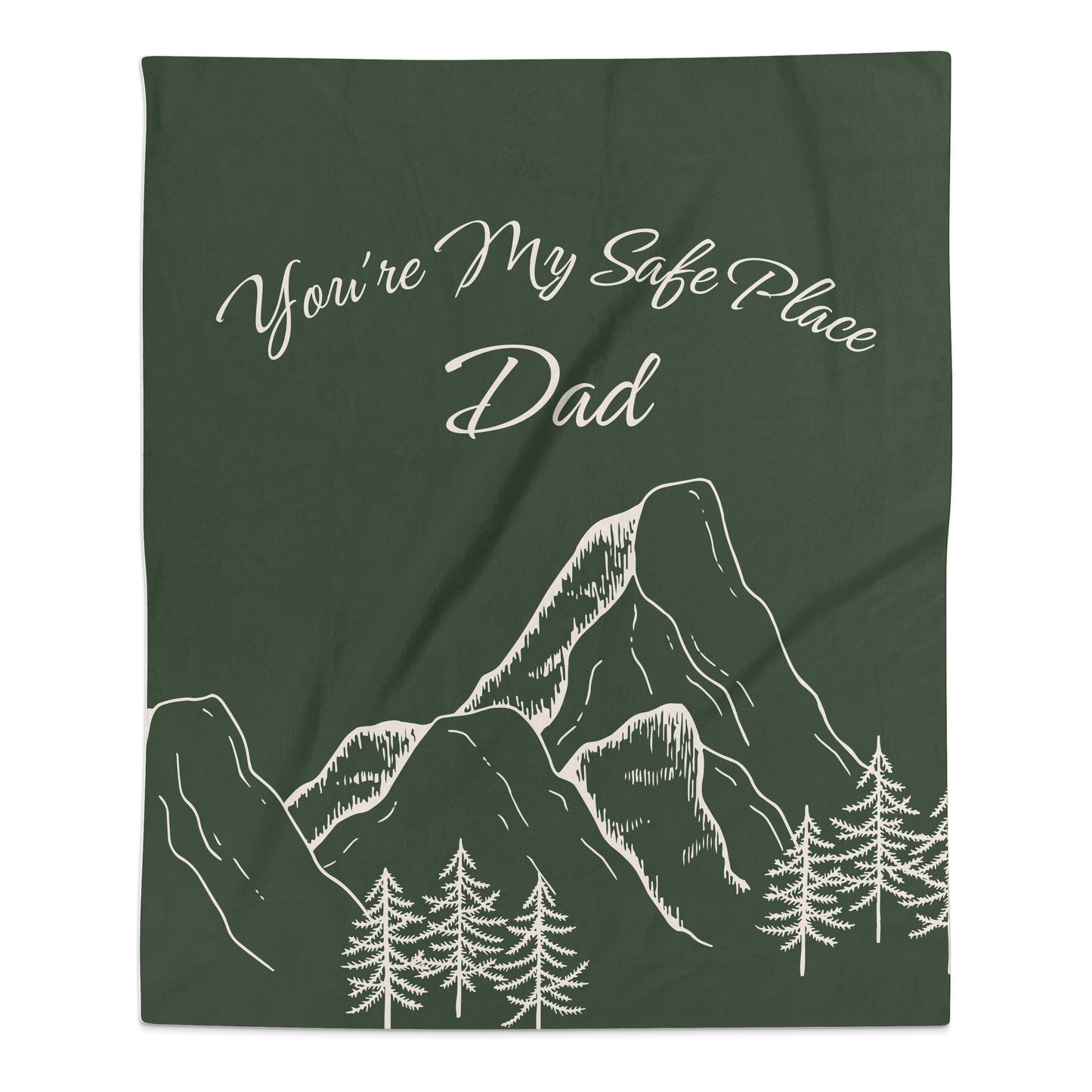 Personalized Dad Blanket Green Mountain