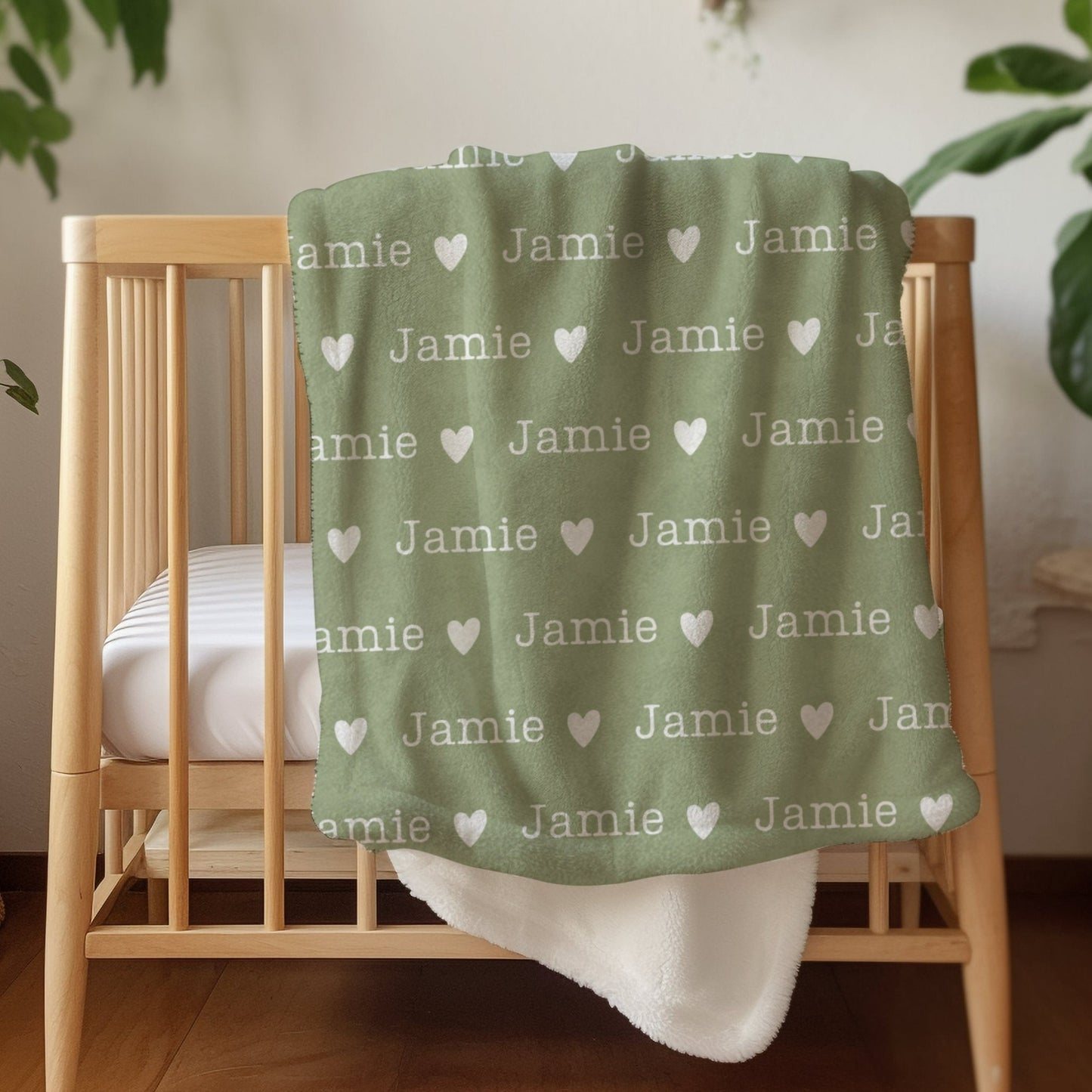 Personalised Name with Hearts Blanket